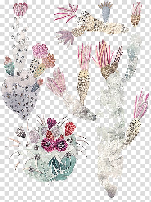 Watercolor painting Artist Contemporary art, Cactus background transparent background PNG clipart