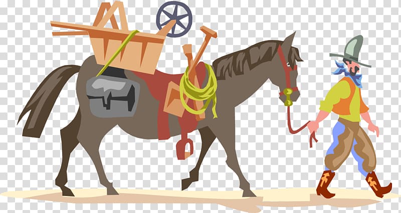 Tennessee Walking Horse Donkey Illustration, 19th Century Genre Painting People in America transparent background PNG clipart