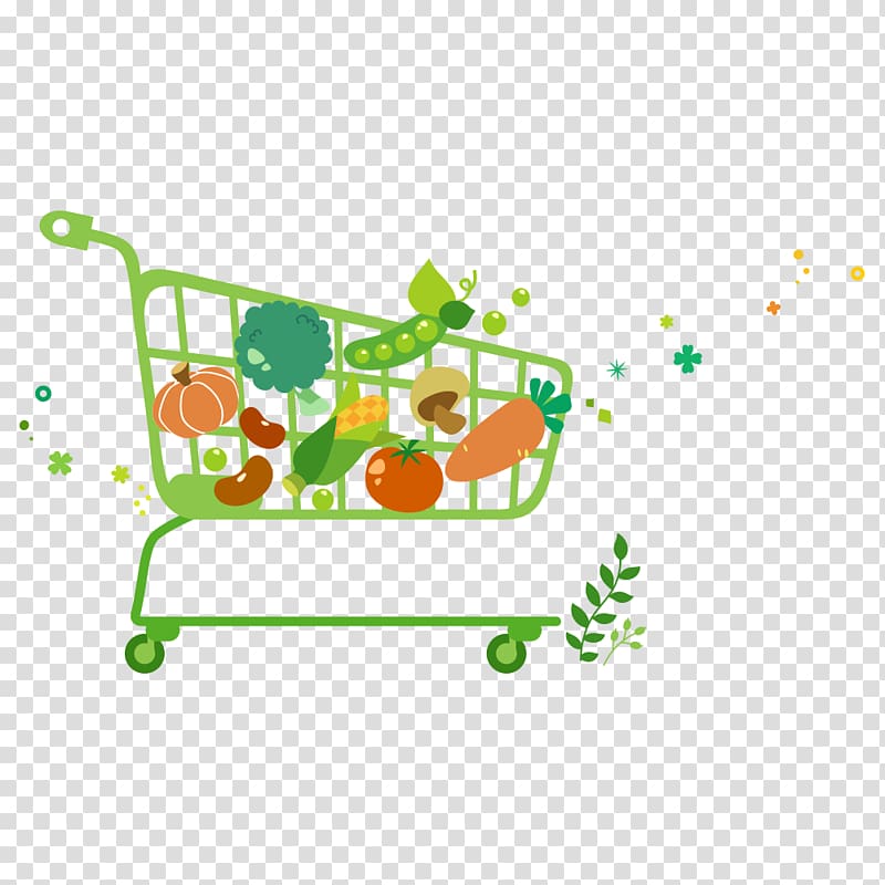 Shopping cart Cartoon Illustration, shopping cart transparent background PNG clipart