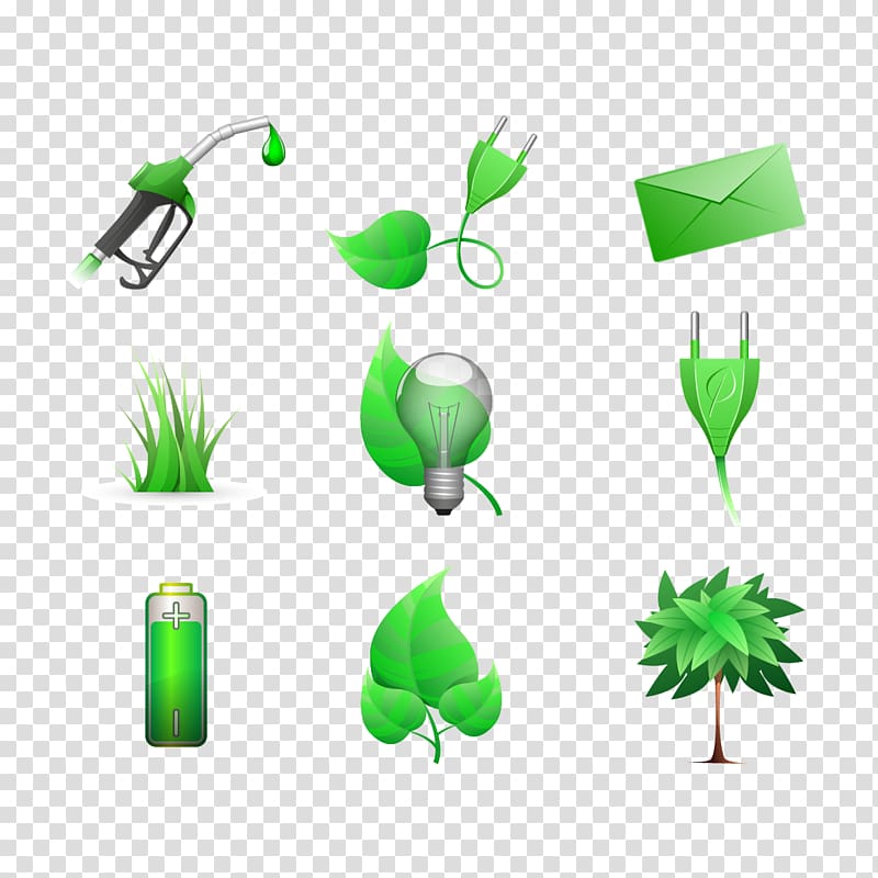 Environmental protection Ecology Green Icon, creative green energy transparent background PNG clipart