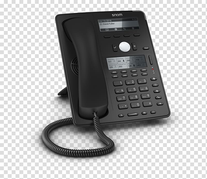 SNOM snom D375 VoIP phone Telephone Voice over IP, desk phone transparent background PNG clipart