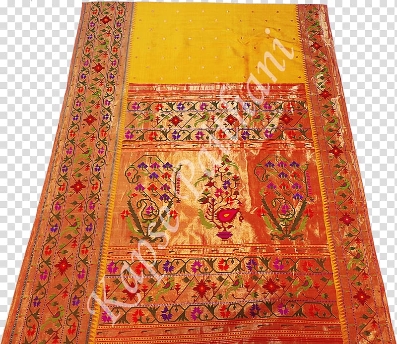 Paithani Banarasi sari Silk, saree border transparent background PNG clipart