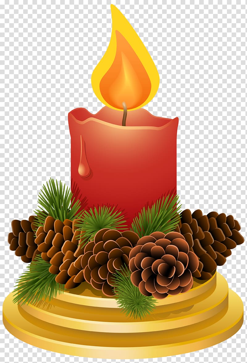 Birthday cake Christmas tree Candle , pine cone transparent background PNG clipart