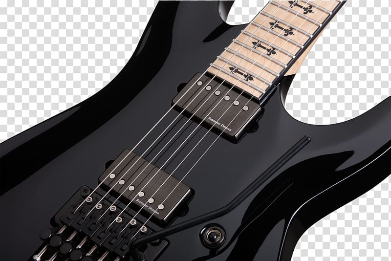 Electric guitar Bass guitar Schecter Guitar Research Seven-string guitar, electric guitar transparent background PNG clipart