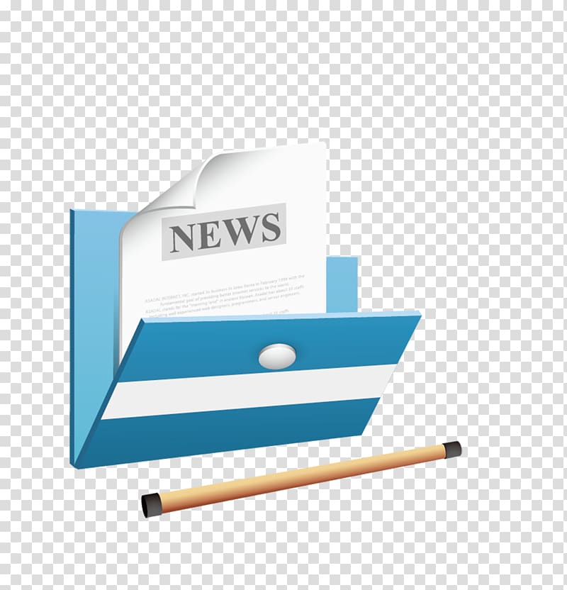 Computer file, Blue folder News transparent background PNG clipart