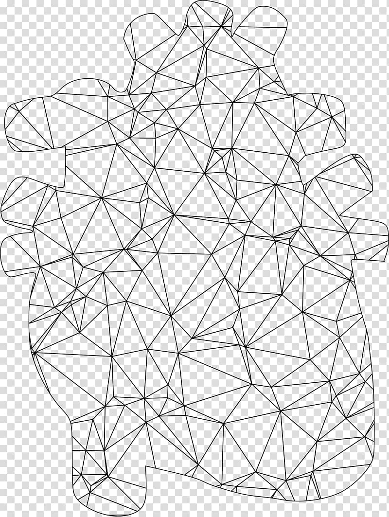 Website wireframe Low poly, heart transparent background PNG clipart