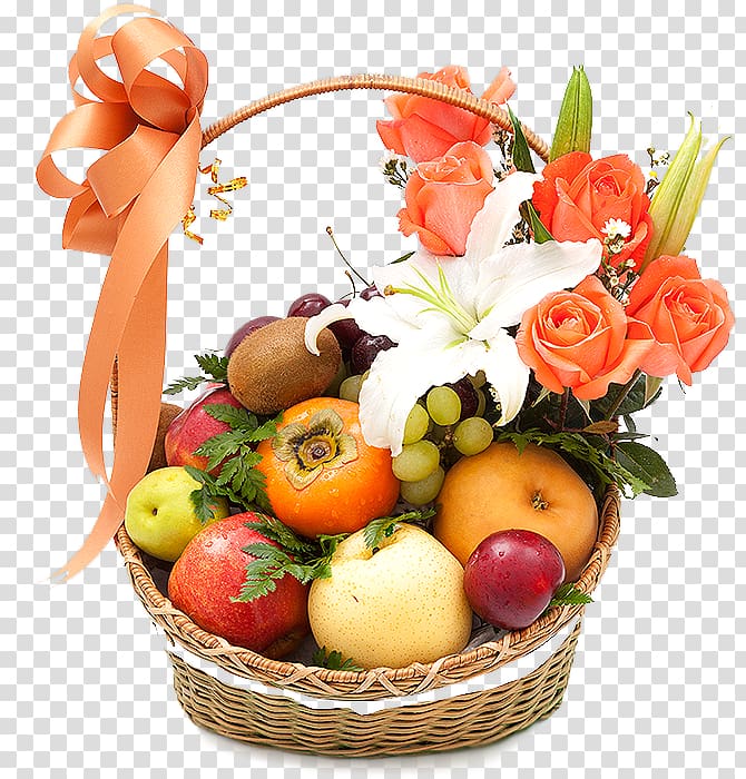 Food Gift Baskets Fruit Flower, gift transparent background PNG clipart