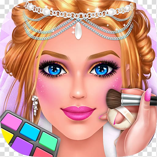 Wedding Makeup Artist Salon Princess Makeup Salon Chic Makeup Salon Wedding Makeup Salon Make-up artist, beauty girl transparent background PNG clipart