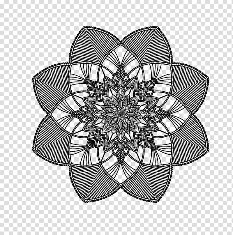 Mandala Modell Drawing Geometric shape Circle, mandala Flowers transparent background PNG clipart