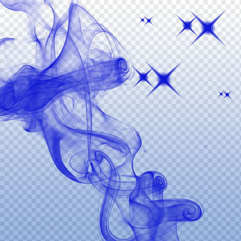 Blue smoke background material transparent background PNG clipart