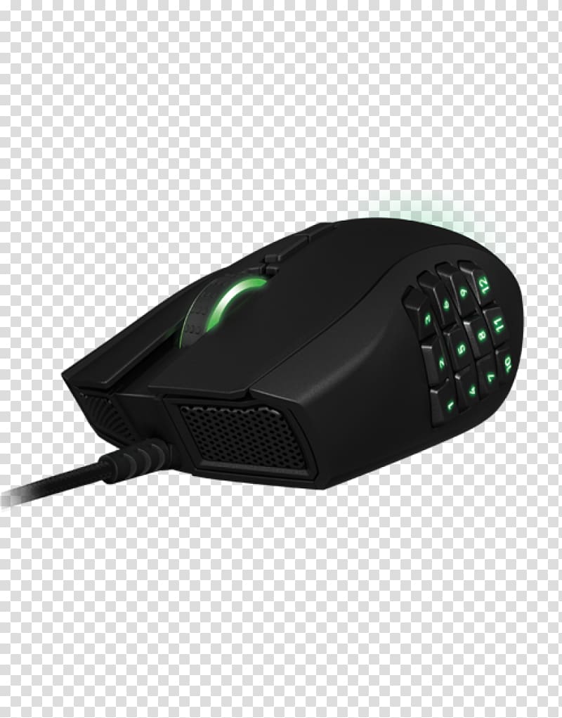 Computer mouse Razer Naga Video game Razer Inc. Massively multiplayer online game, mouse transparent background PNG clipart
