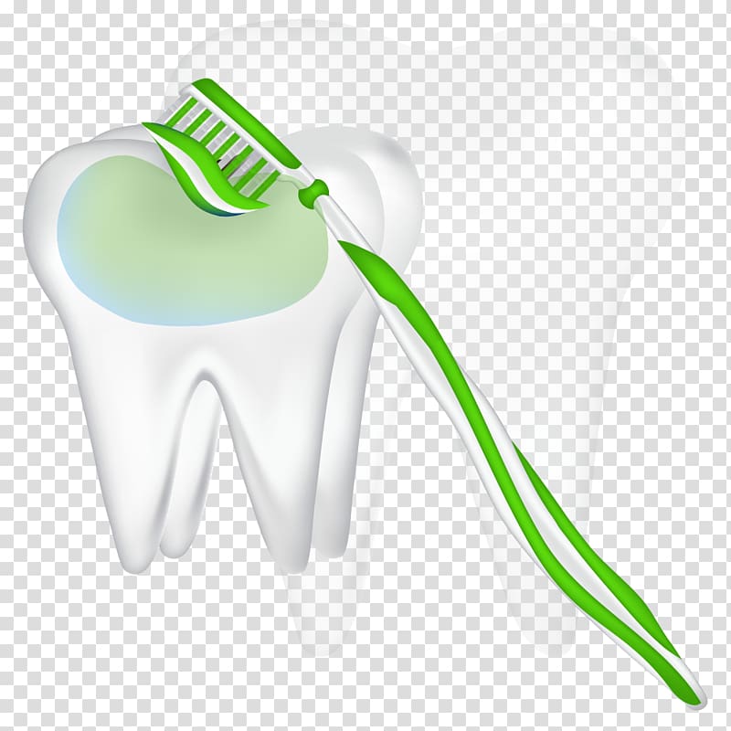 Toothbrush Green , Green toothbrush and tooth transparent background PNG clipart