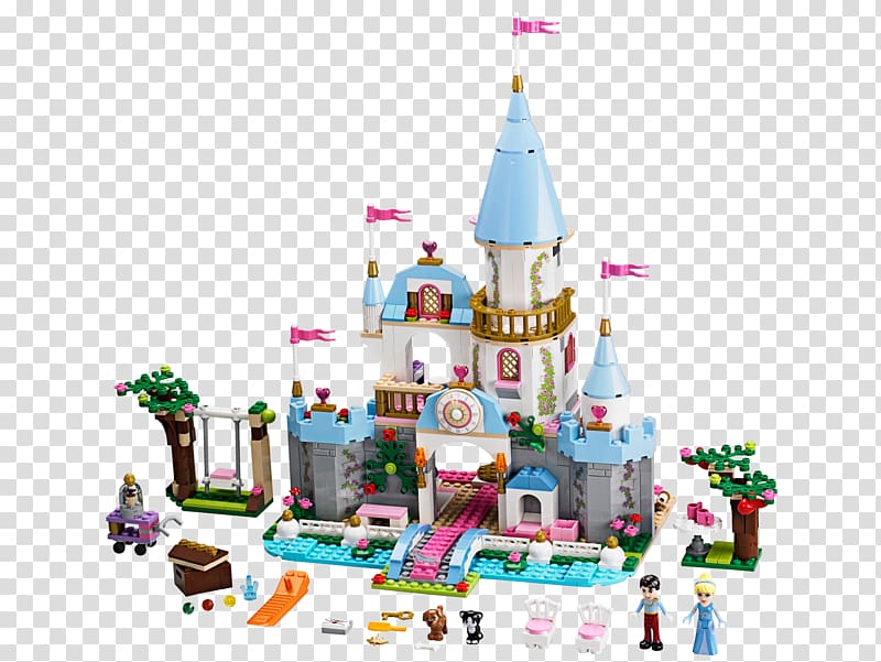 LEGO 41055 Disney Princess Cinderella\'s Romantic Castle Toy block Lego Castle, toy transparent background PNG clipart