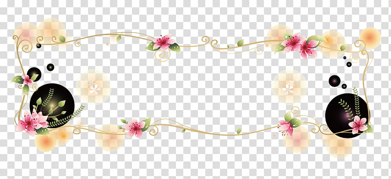 Template Blogger , Fresh flowers surround the border transparent background PNG clipart