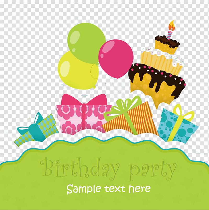 Birthday cake Greeting card , Cartoon Happy Birthday background transparent background PNG clipart