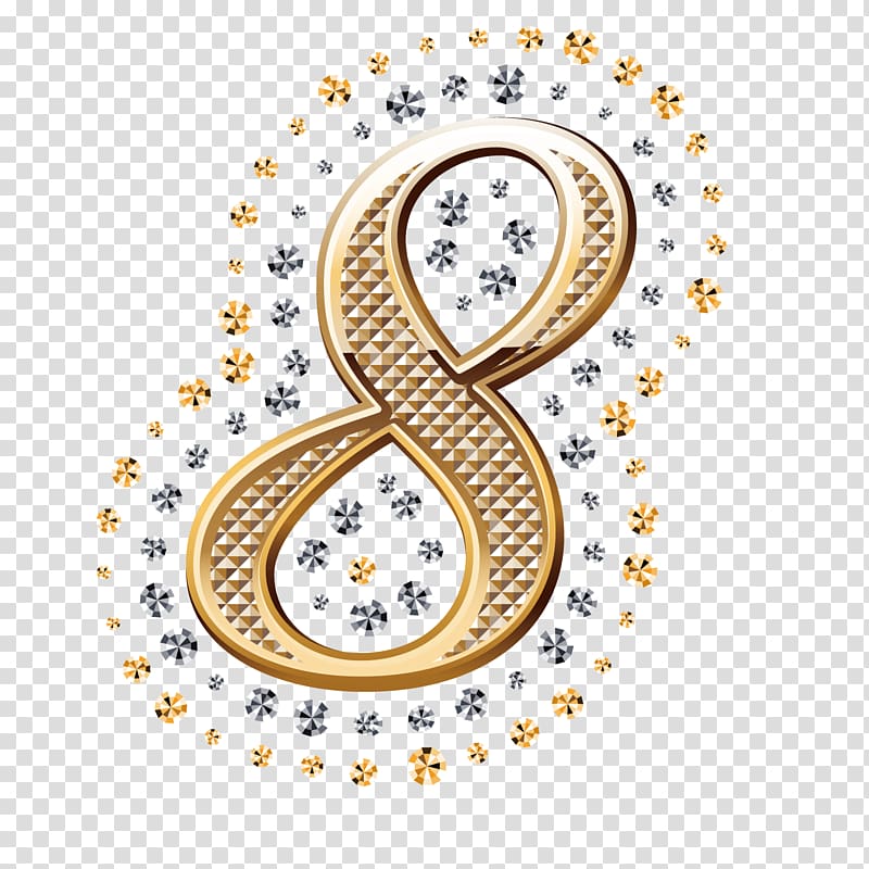 Alphabet Letter , Diamond Numbers 8 transparent background PNG clipart