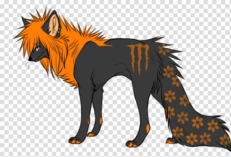 Red fox Gray wolf Drawing , Monster energy drink transparent background PNG clipart