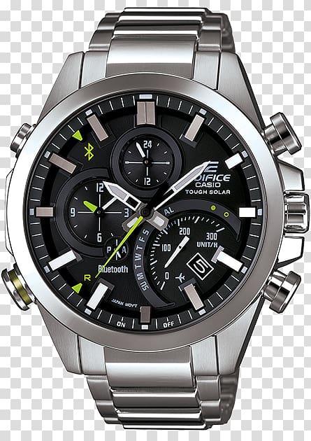 Casio Edifice Casio EQB-500D-1A Solar-powered watch, watch transparent background PNG clipart