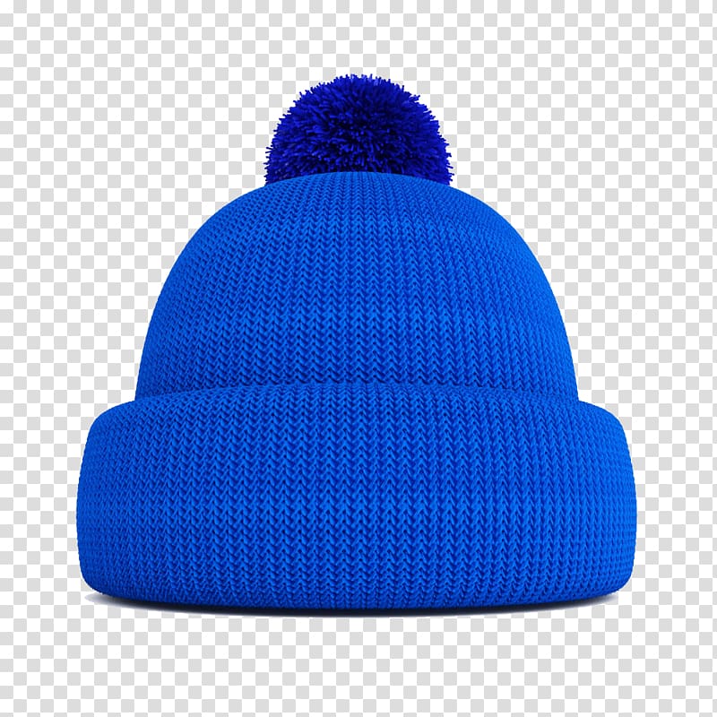 Beanie Blue Hat Wool, Blue knitted wool hat transparent background PNG clipart