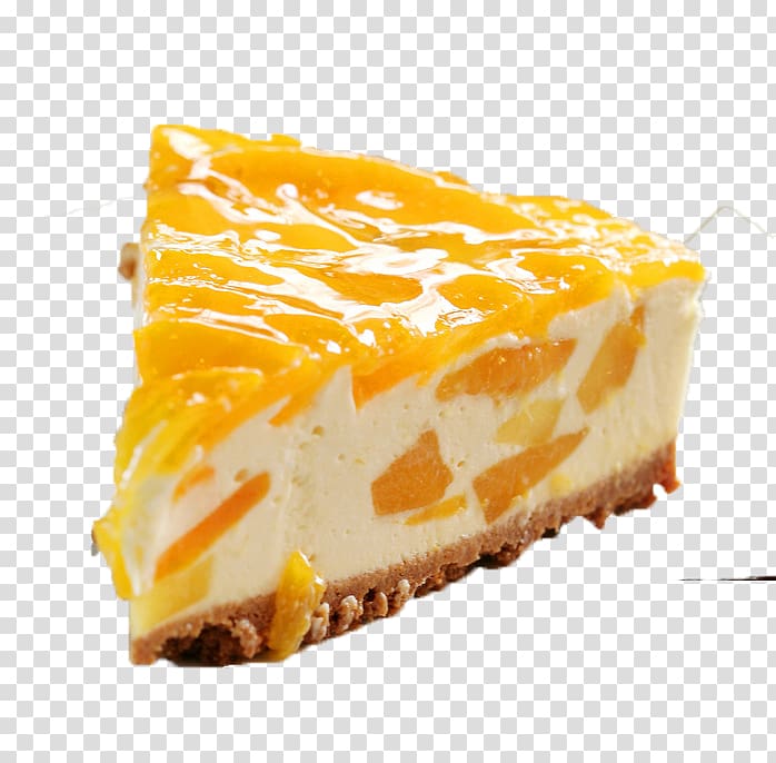 Cheesecake Cream cheese Icing Mango, Mango cream cake transparent background PNG clipart
