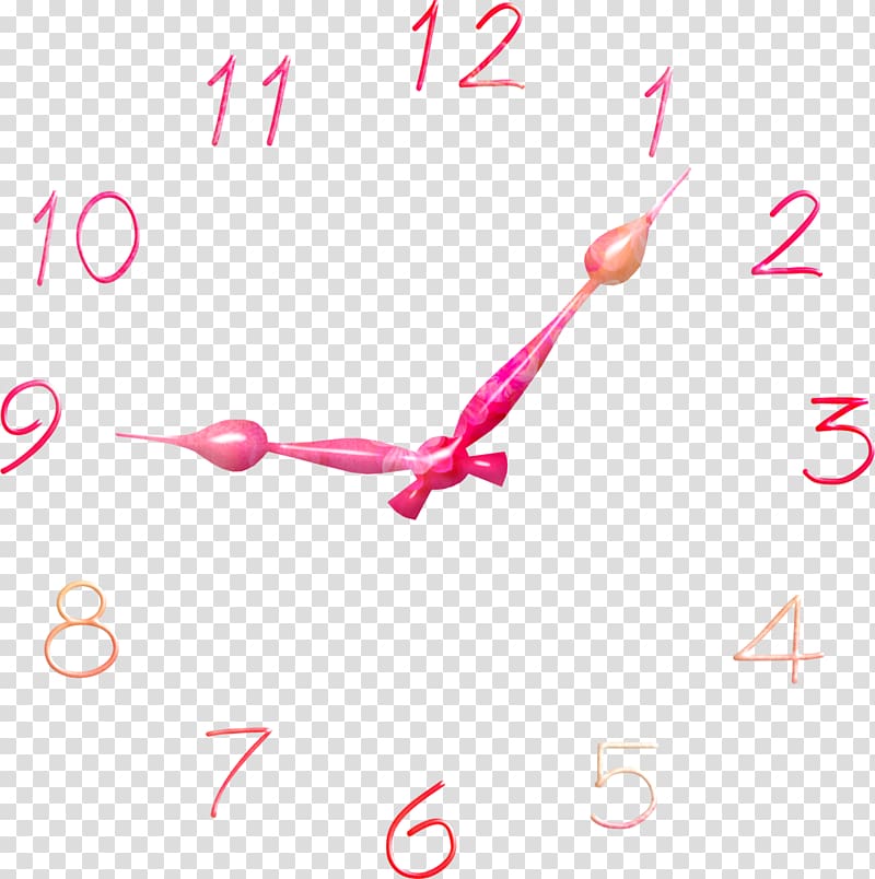 Newgate Clocks Aiguille Digital clock, Pink digital clock hands transparent background PNG clipart