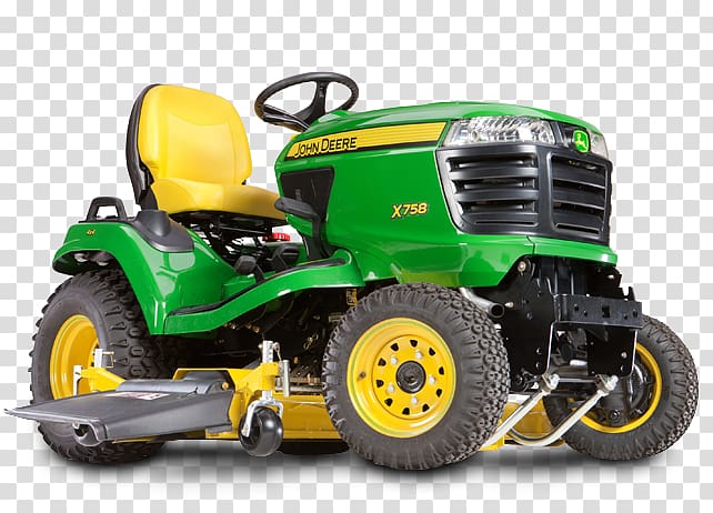 John Deere Lawn Mowers Tractor Riding mower Heavy Machinery, Twowheel Tractor transparent background PNG clipart