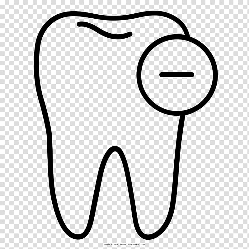 Drawing Coloring book Tooth Black and white Dental extraction, dente transparent background PNG clipart