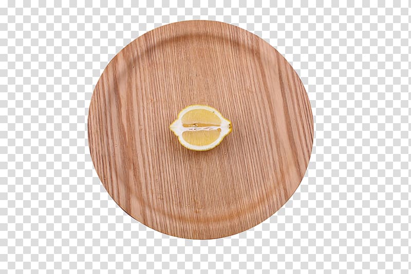 Plate Wood Lemon Tray, lemon,Wooden tray transparent background PNG clipart