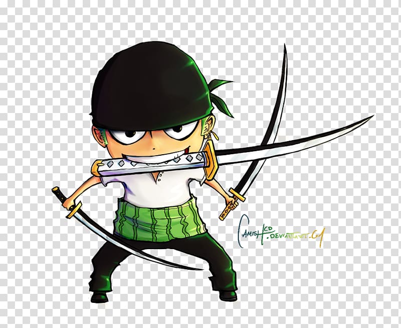 Roronoa Zoro Monkey D. Luffy Donquixote Doflamingo One Piece Chibi, ZORO transparent background PNG clipart