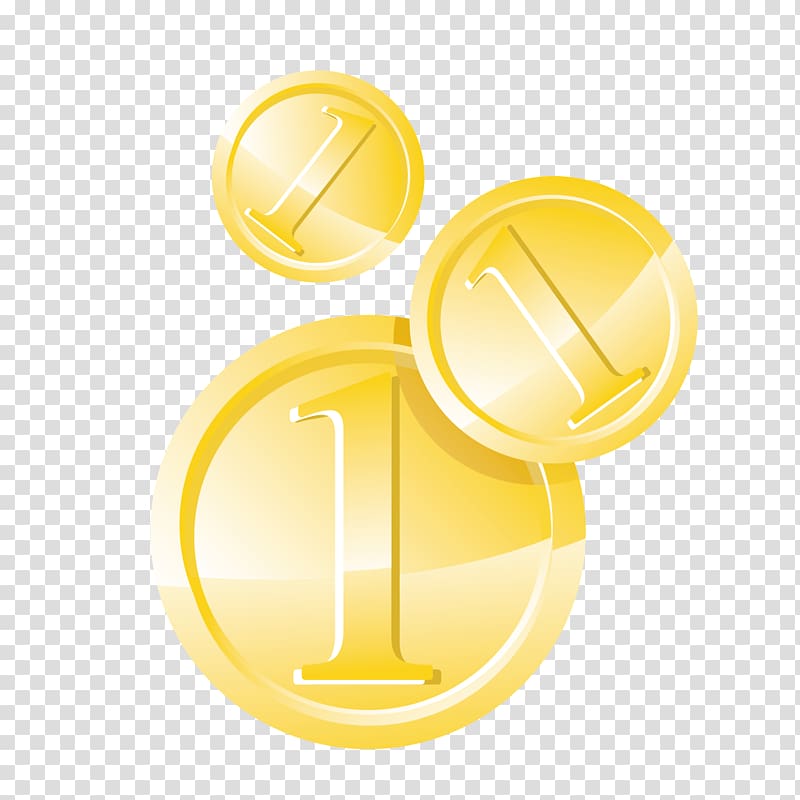 Coin, Gold 1 cent coin transparent background PNG clipart