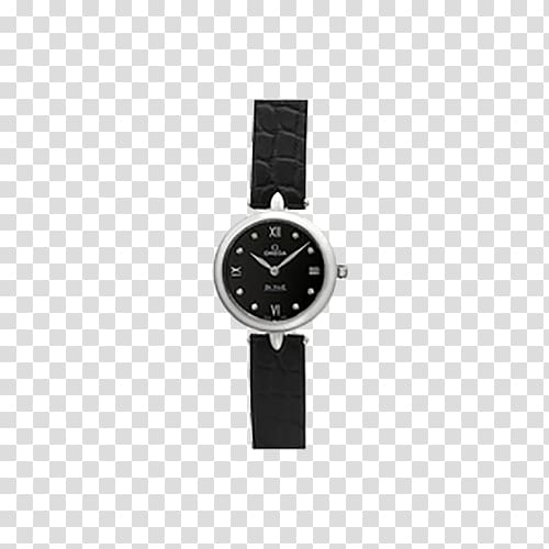 Watch Shop Quartz clock Police Chronograph, Black high-end quartz female watch Longines fine mist transparent background PNG clipart