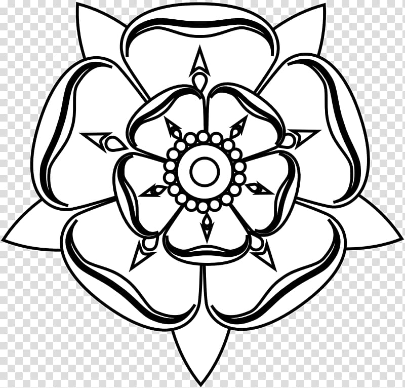 Tudor rose White Rose of York Drawing , Black And White Rose Drawings transparent background PNG clipart