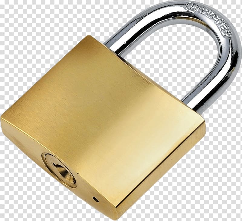 locked brown and gray padlock, Padlock Large transparent background PNG clipart