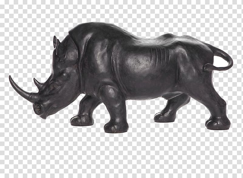 Black rhinoceros Bedroom Horn Interior Design Services, Ferrous metal Rhino Home Decoration transparent background PNG clipart