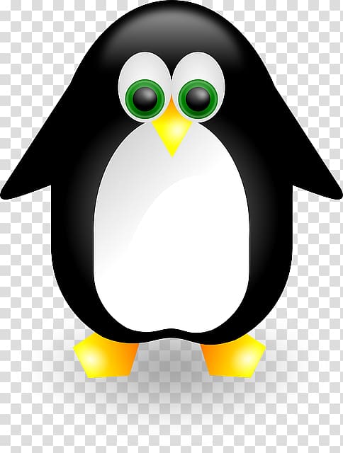 Unix Tux , cute penguin transparent background PNG clipart