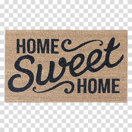 brown background with home sweet home text overlay, Home Sweet Home Doormat transparent background PNG clipart