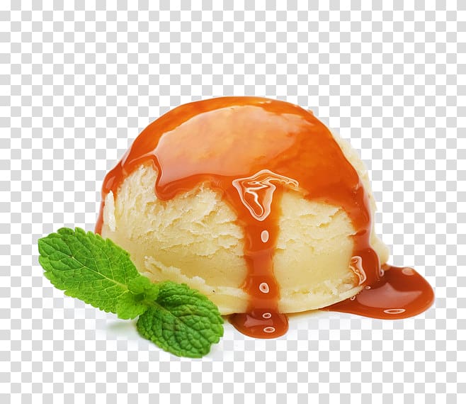 Ice cream Milkshake Custard Caramel, Vanilla ice cream transparent background PNG clipart