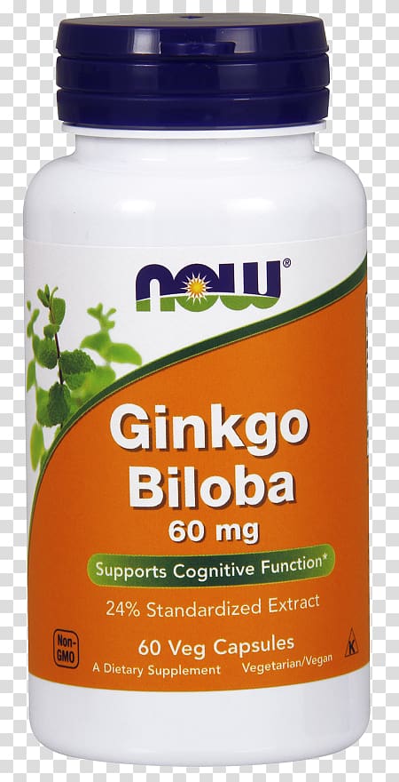 Dietary supplement Ginkgo biloba NOW Foods Extract, ginkgo-biloba transparent background PNG clipart