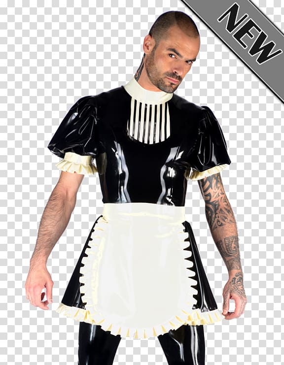 Costume Latex clothing French maid Dress, dress transparent background PNG clipart