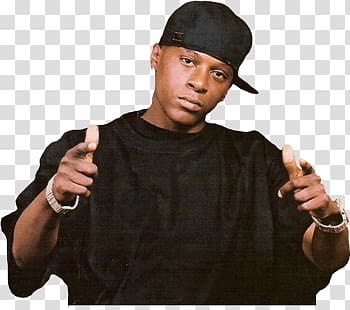 man wearing black t-shirt and black cap displaying hand gestures, Boosie Badazz Rapper transparent background PNG clipart