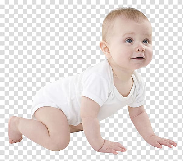 crawling baby wearing white cap-sleeved onesie, Infant Child Crawling, Baby crawling transparent background PNG clipart