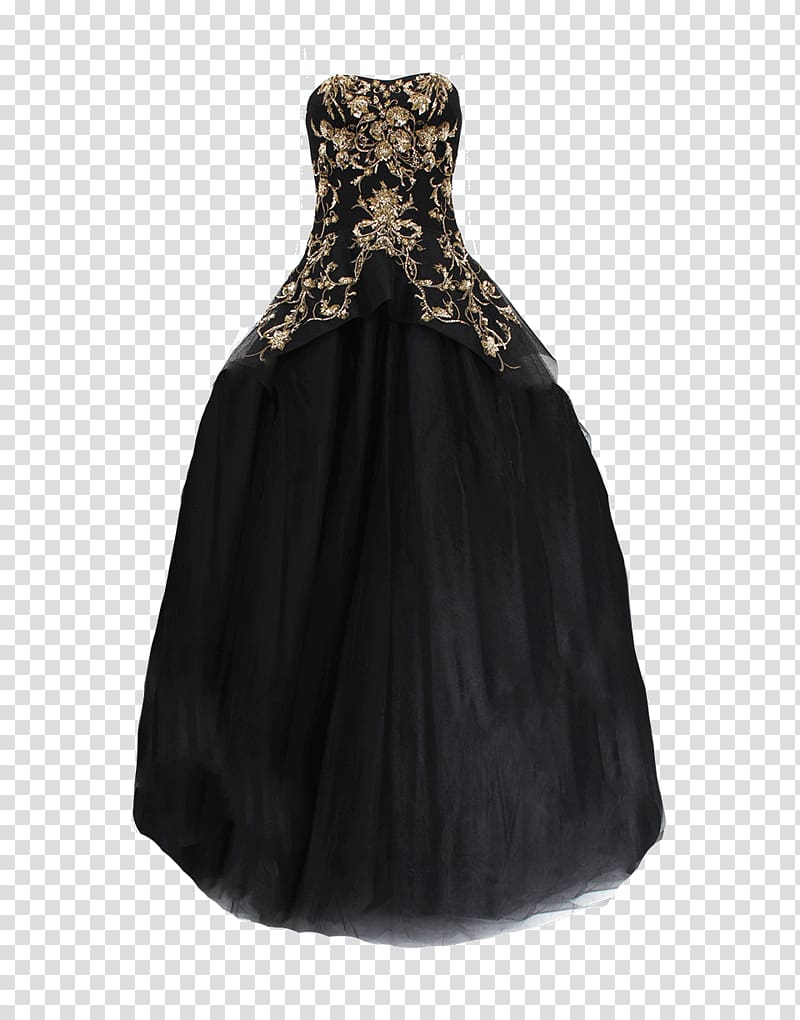 Little black dress Gown Fashion Marchesa, dress transparent background PNG clipart