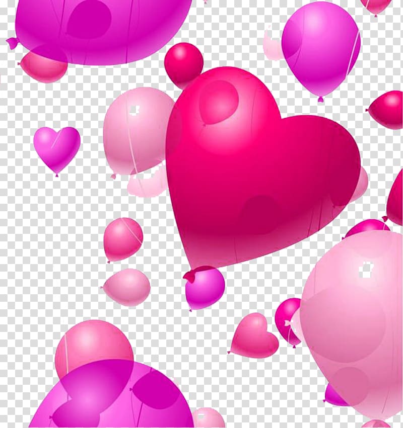 Heart Balloon Valentines Day , Advertising balloons material transparent background PNG clipart