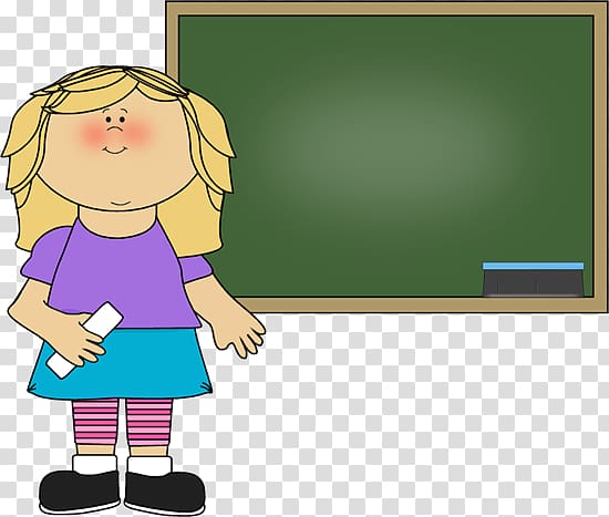 Student Blackboard Teacher , Girl Standing transparent background PNG clipart