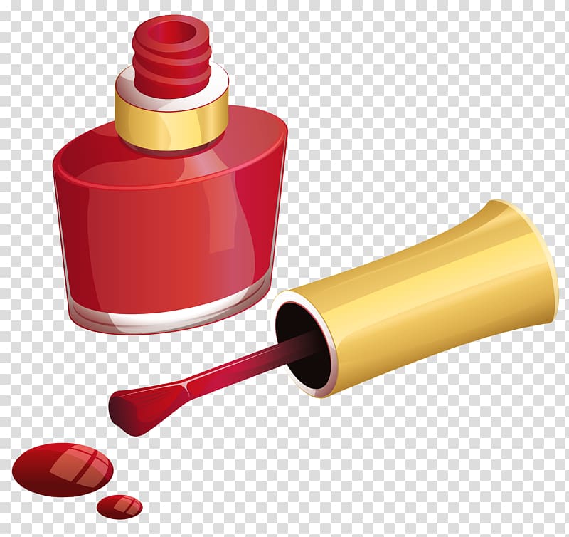 red nail polish bottle , Nail polish , Red Nail Polish transparent background PNG clipart