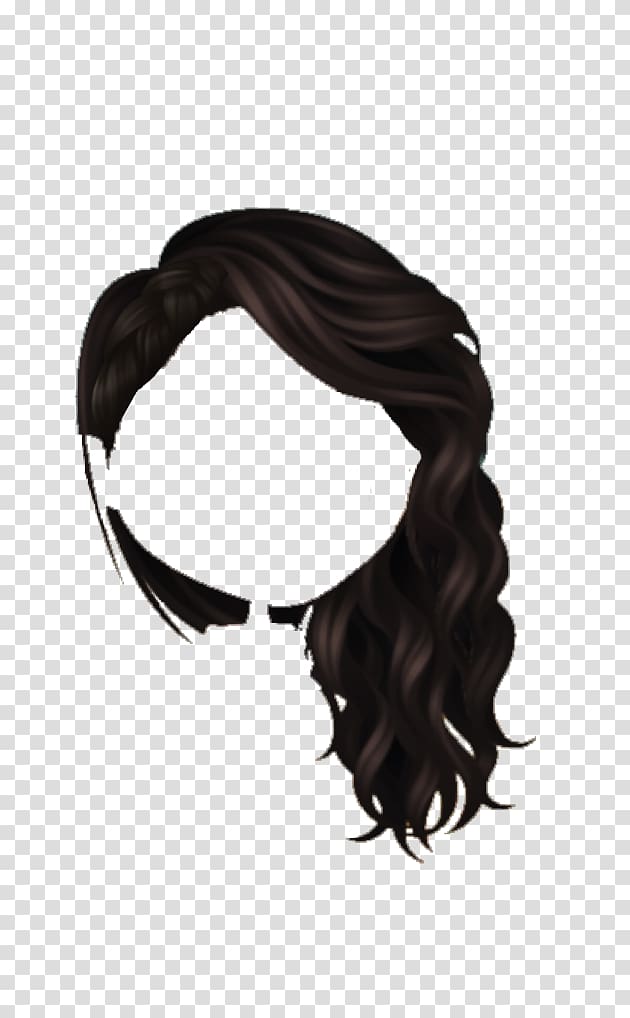 Black hair PicsArt Studio Portable Network Graphics, hair style stickers  for picsart transparent background PNG clipart | HiClipart