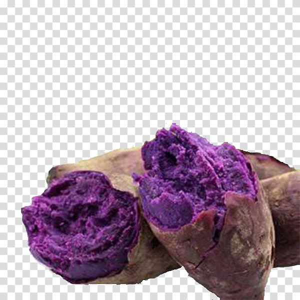 Sweet potato Vitelotte Dioscorea alata Purple, Grilled purple sweet potato transparent background PNG clipart
