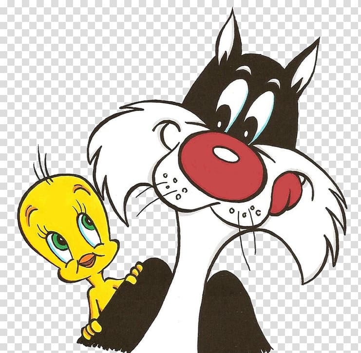 Sylvester Tweety Granny Daffy Duck Tasmanian Devil, tweety transparent background PNG clipart