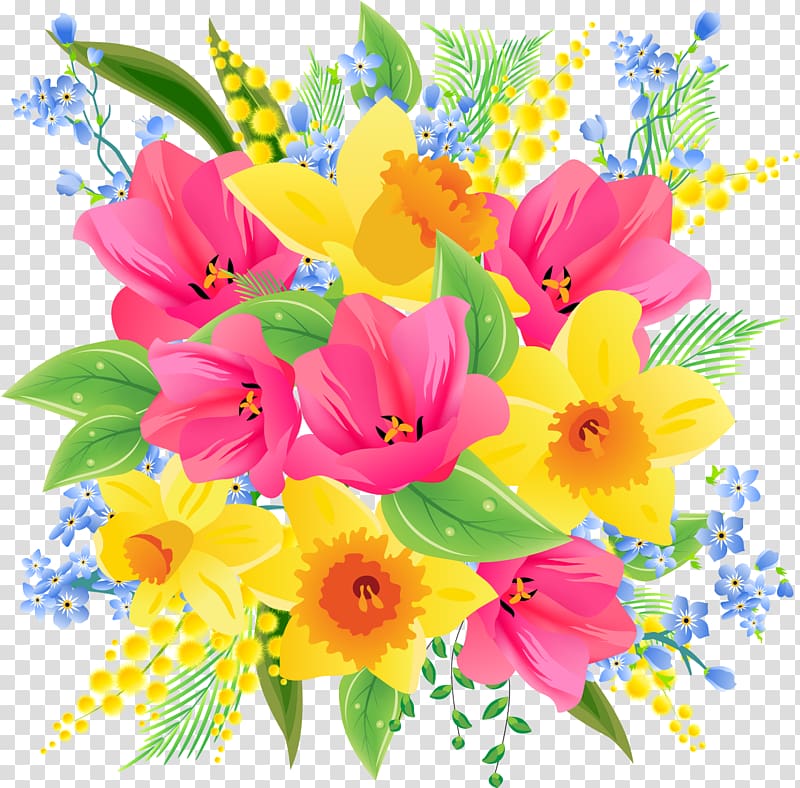 Flower bouquet , spring flowers transparent background PNG clipart |  HiClipart