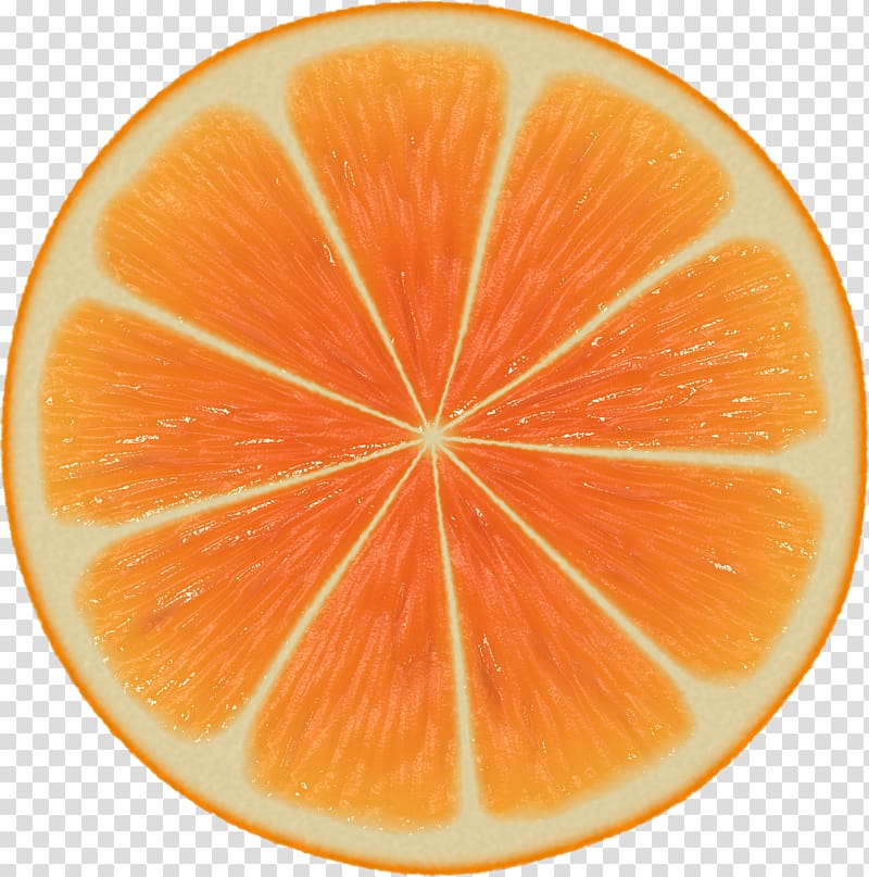 sliced orange fruit, Large Orange Slice transparent background PNG clipart